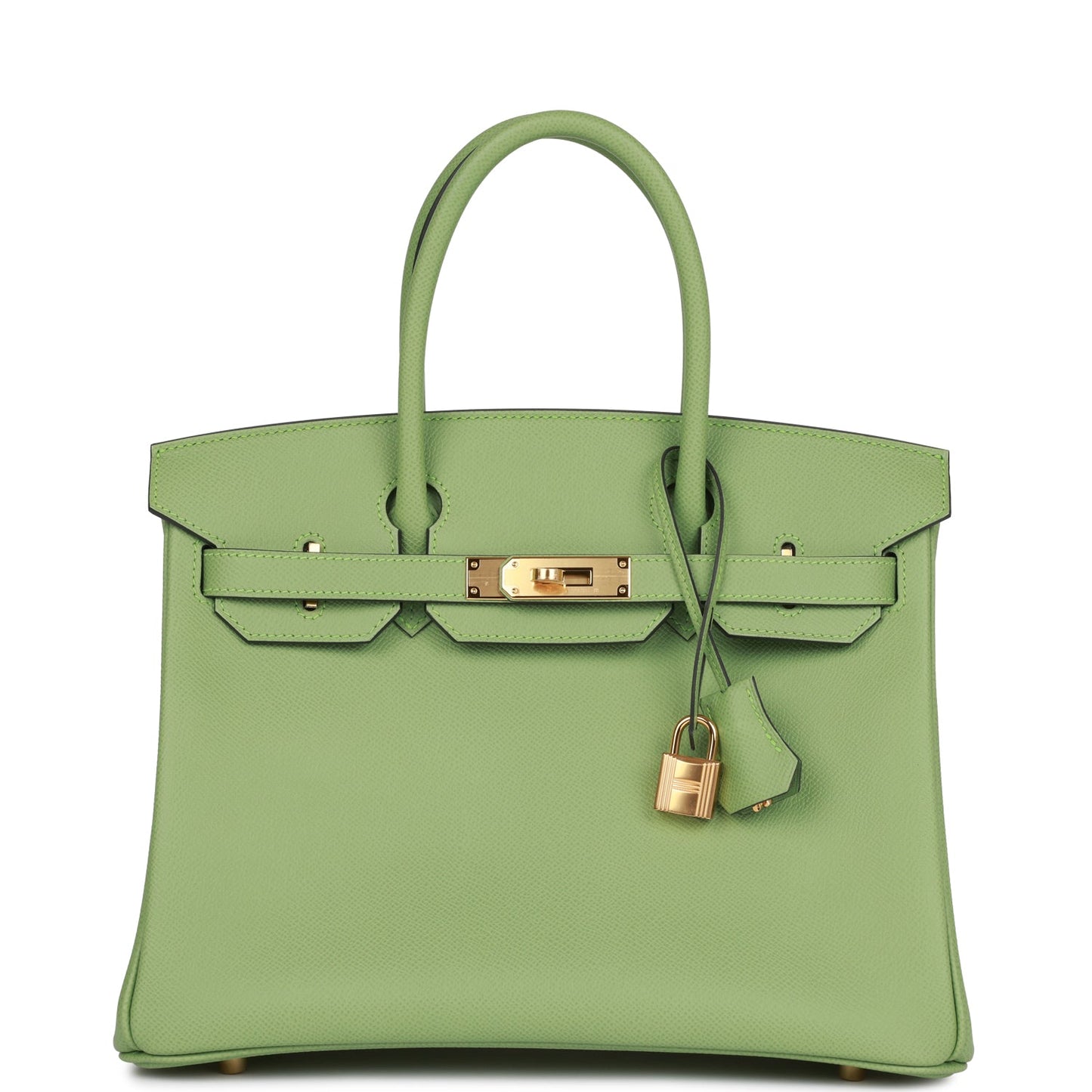 Hermes Birkin Vert Criquet Epsom Hardware Handbag Gold Travel Bag Gold Hardware