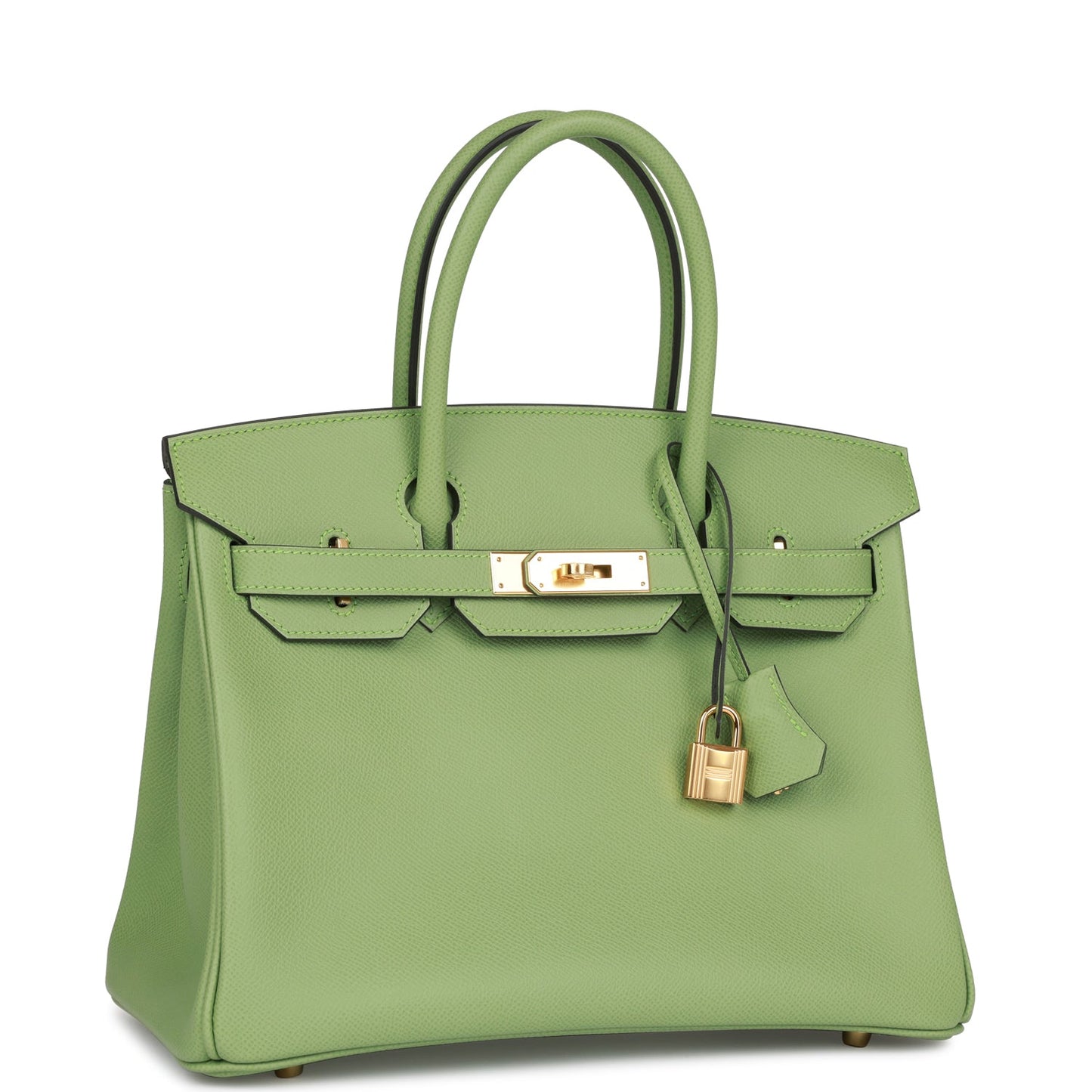 Hermes Birkin Vert Criquet Epsom Hardware Handbag Gold Travel Bag
