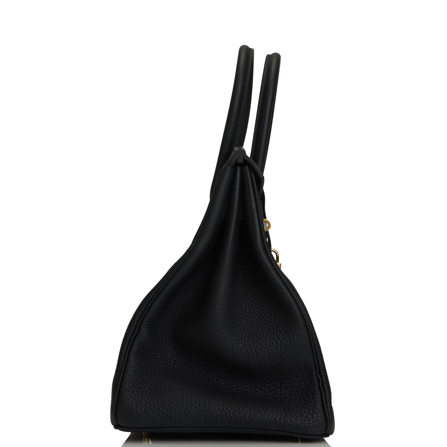 Hermes Birkin Togo Hardware Handbag Black Gold Travel Bag
