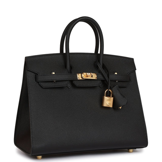 Hermes Birkin Sellier Epsom Hardware Handbag Black Gold Travel Bag Hardware 2