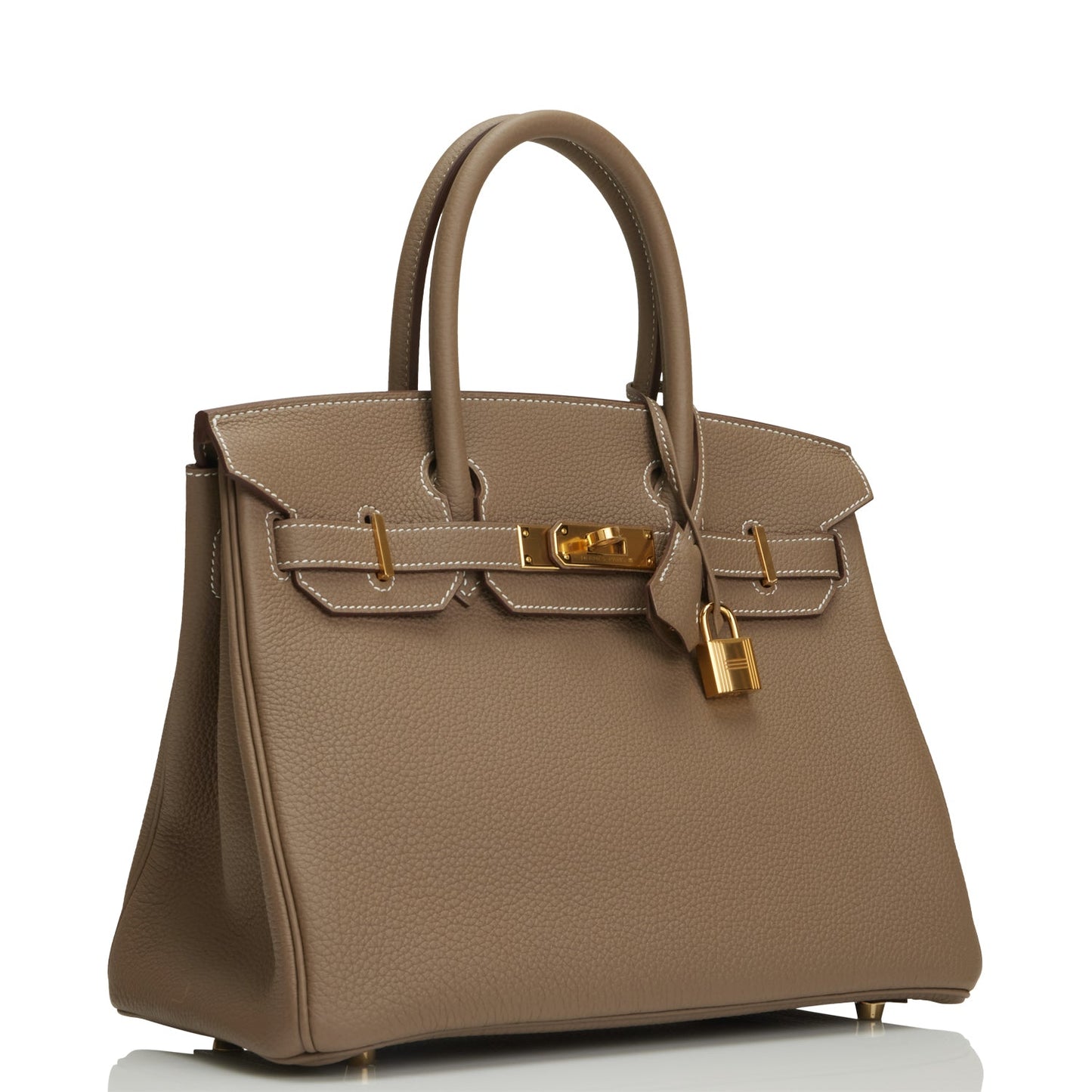 Hermes Birkin Etoupe Togo Hardware Handbag Gold Travel Bag 10