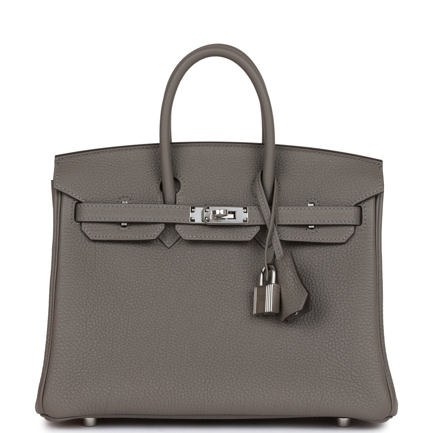 Hermes Birkin Gris Meyer Togo Palladium Hardware Handbag Travel Bag
