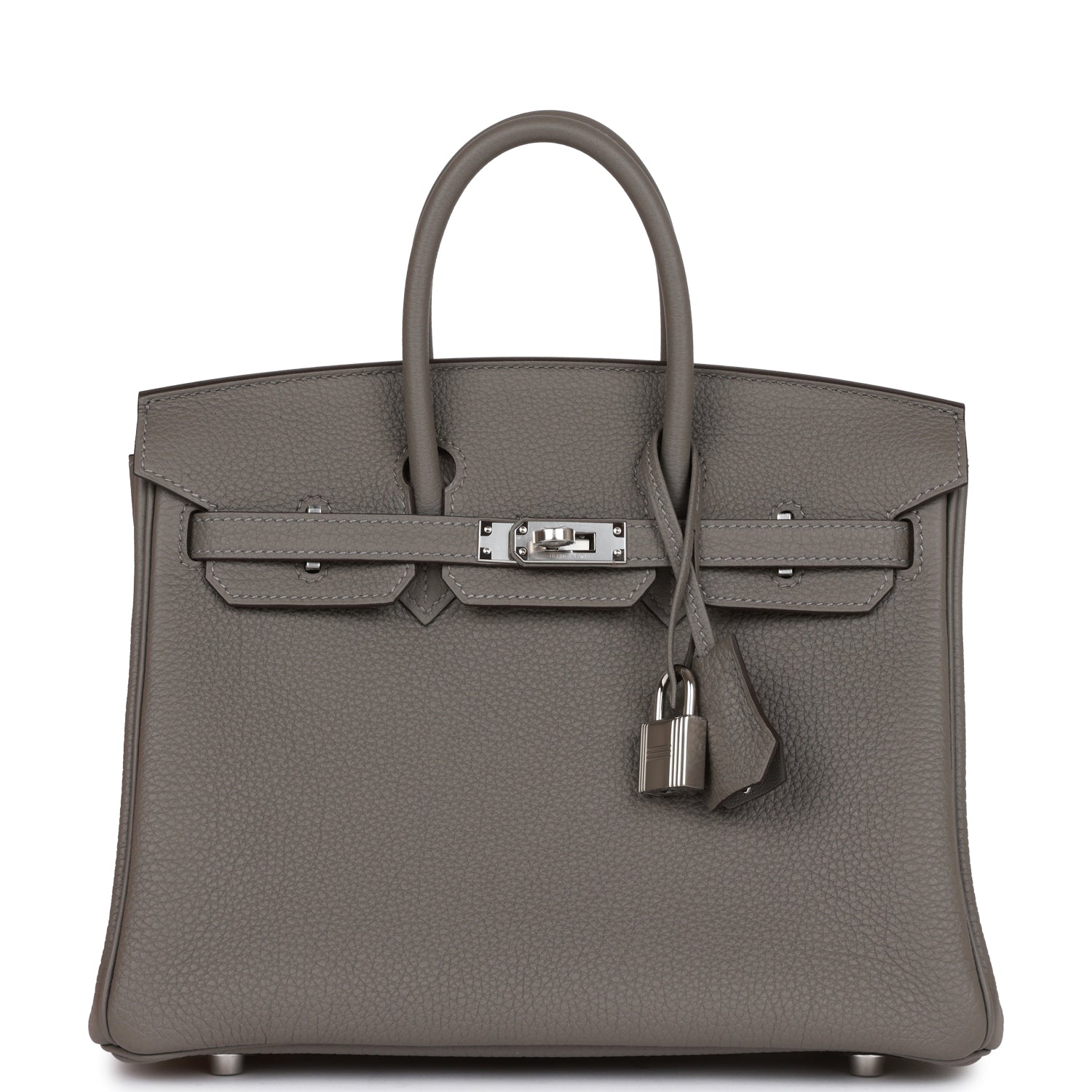 Hermes Birkin Gris Meyer Togo Palladium Hardware Handbag Travel Bag