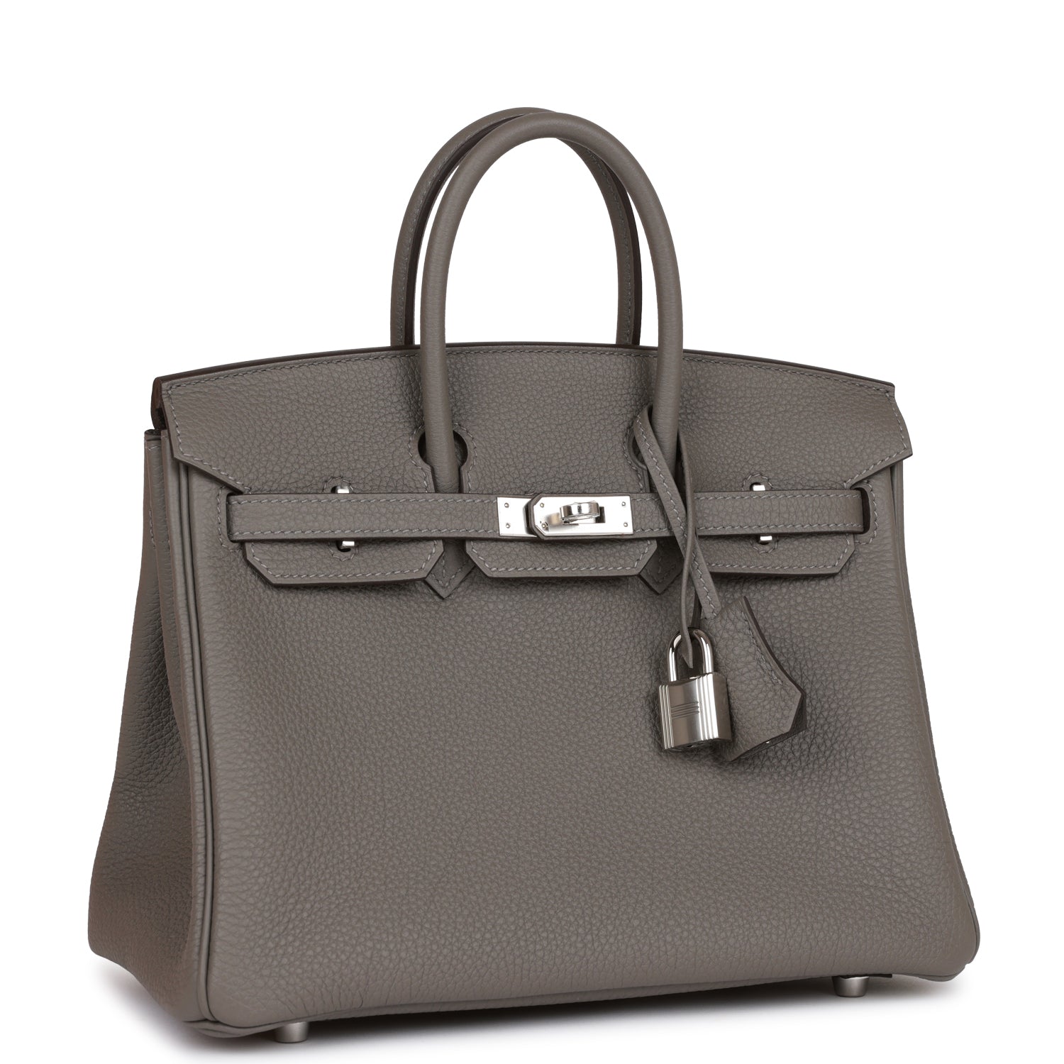 Hermes Birkin Gris Meyer Togo Palladium Hardware Handbag Travel Bag