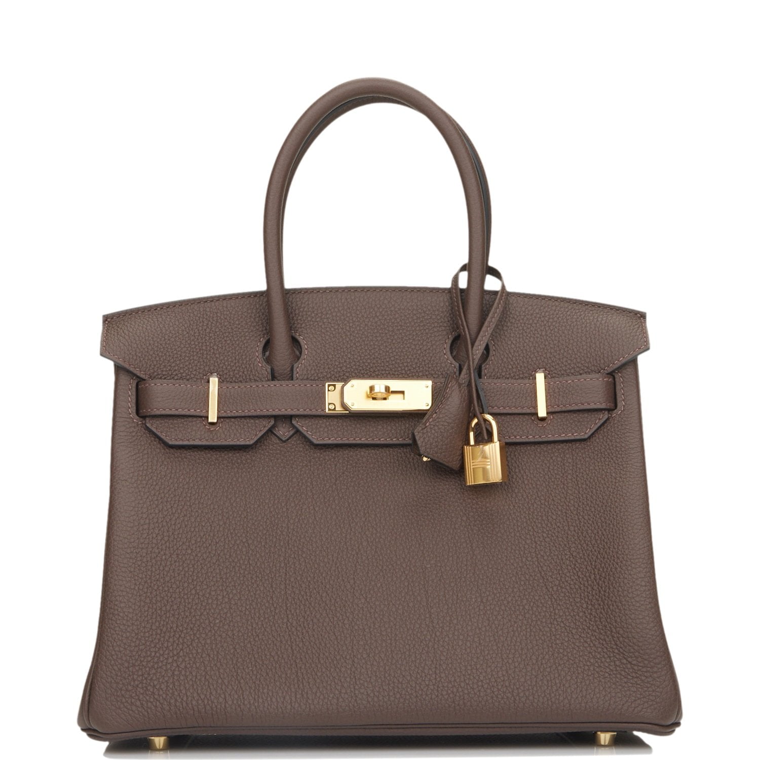 Hermes Birkin Ebene Togo Hardware Handbag Gold Travel Bag