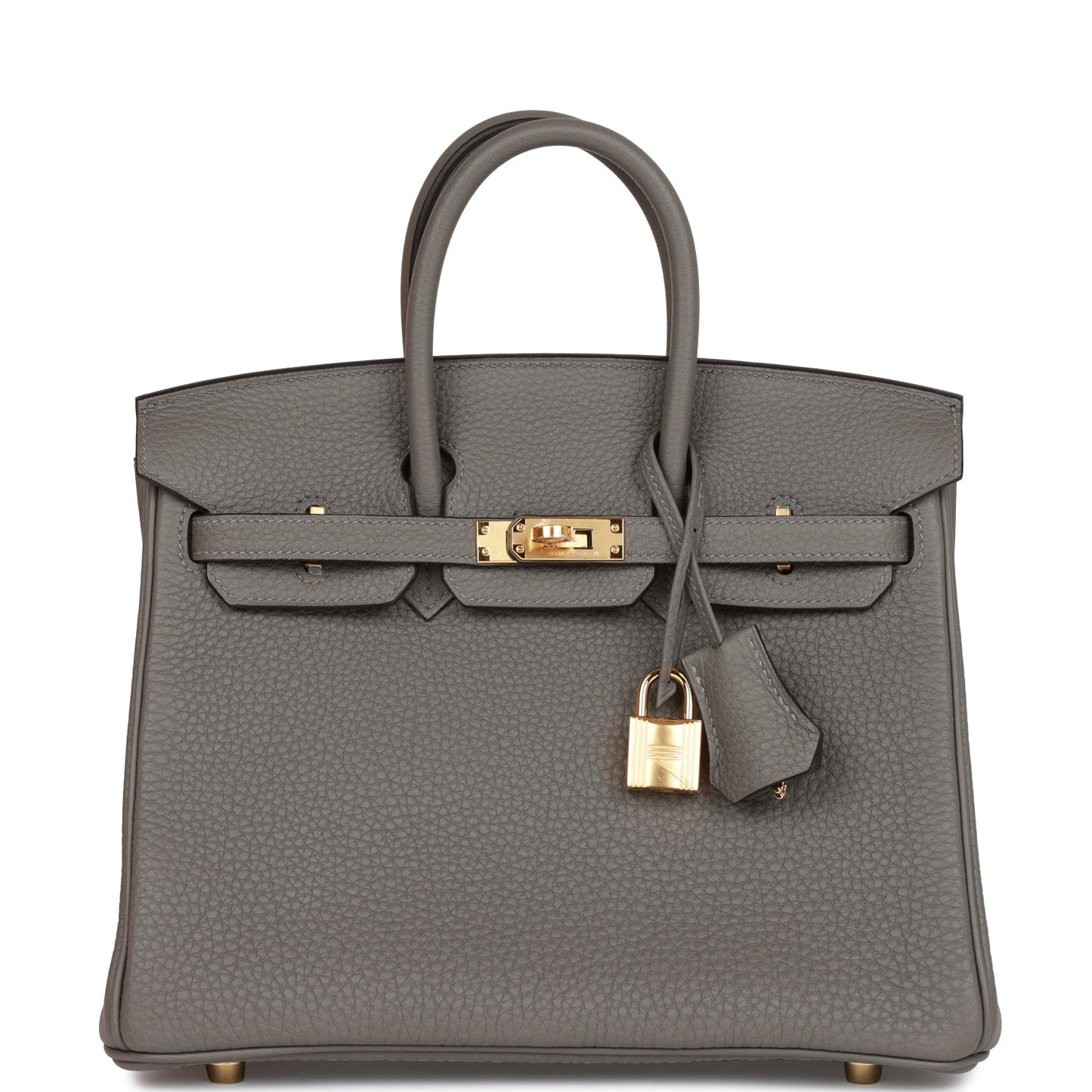 Hermes Birkin Gris Meyer Togo Hardware Handbag Gold Travel Bag Togo Gold Hardware