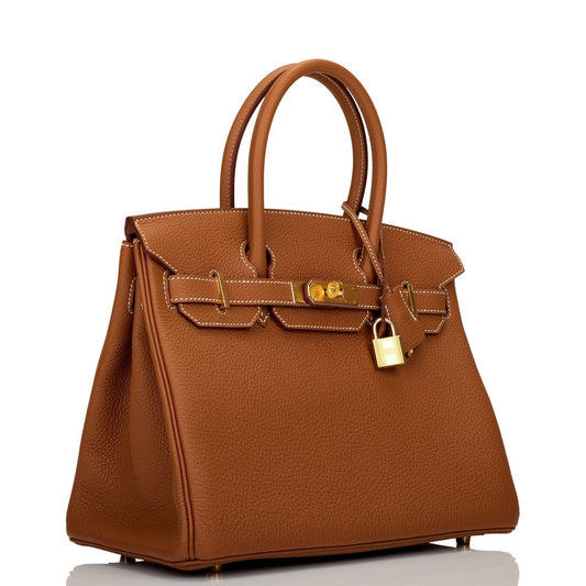 Hermes Birkin Togo Hardware Handbag Gold Travel Bag 35