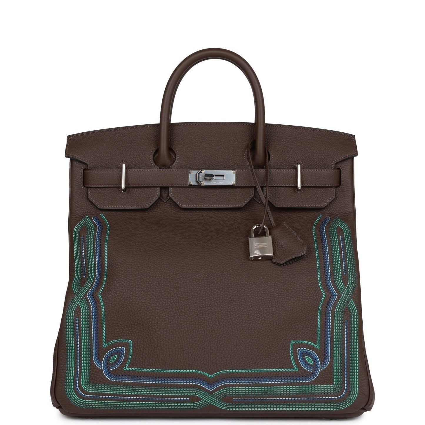Hermes Western Hac Birkin Ebene Togo Palladium Hardware Travel Travel Bag