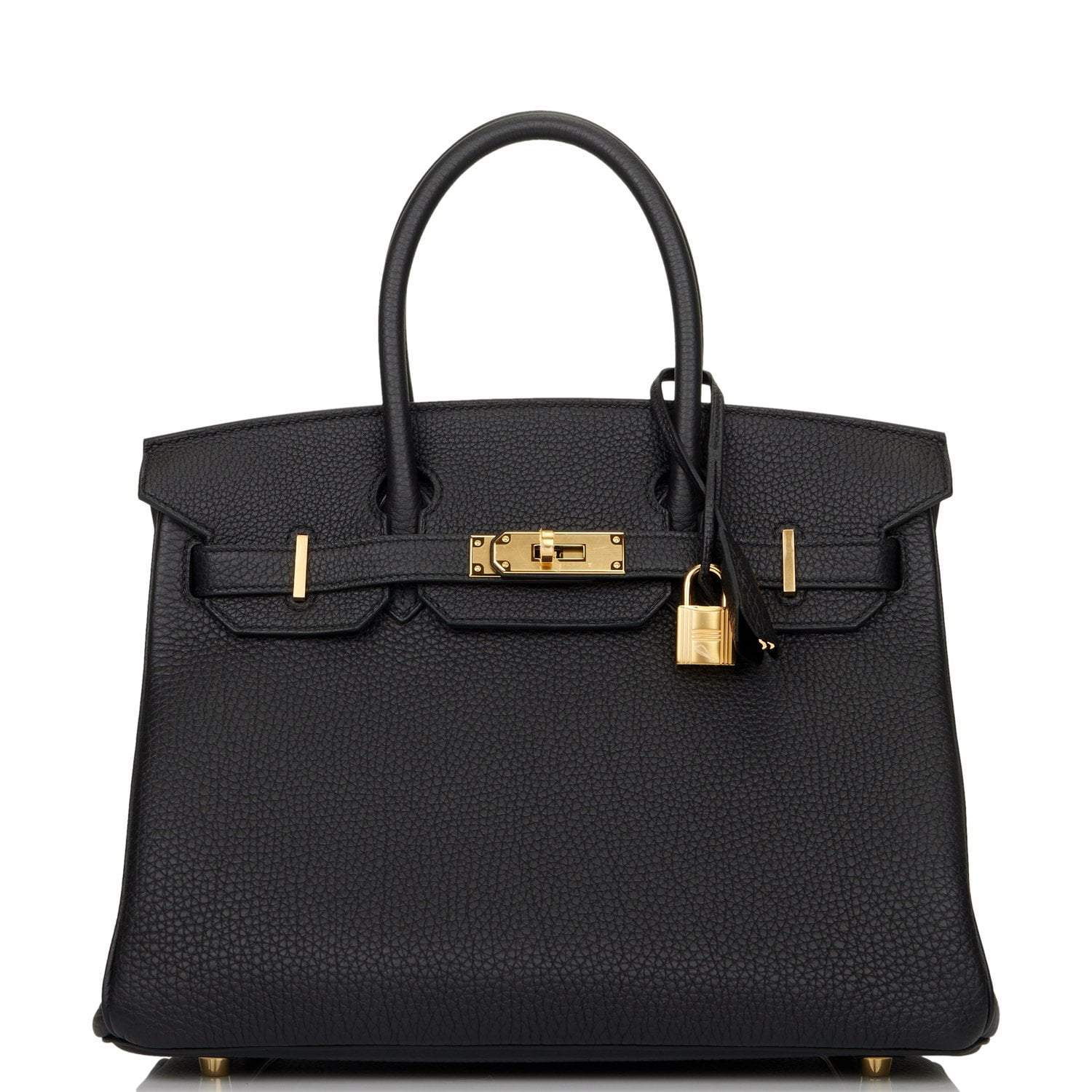 Hermes Birkin Togo Hardware Handbag Black Gold Travel Bag 39