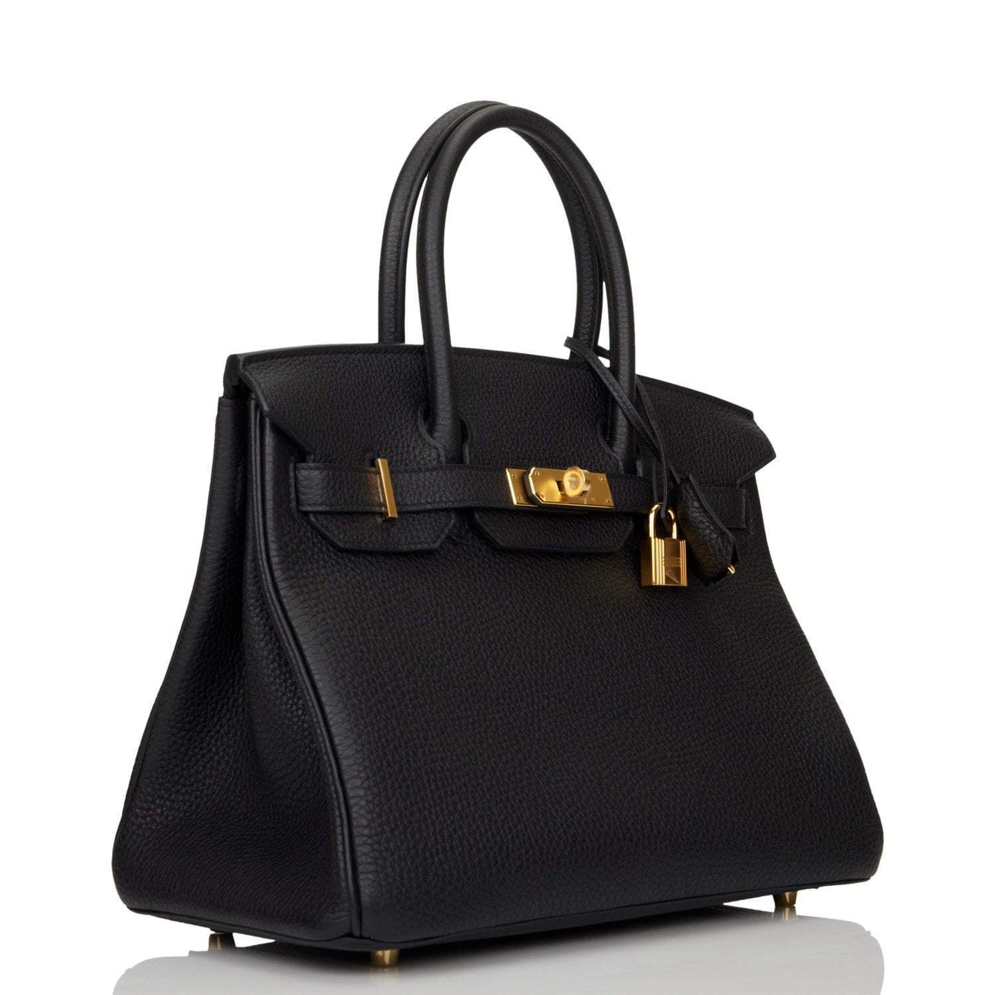 Hermes Birkin Togo Hardware Handbag Black Gold Travel Bag 39