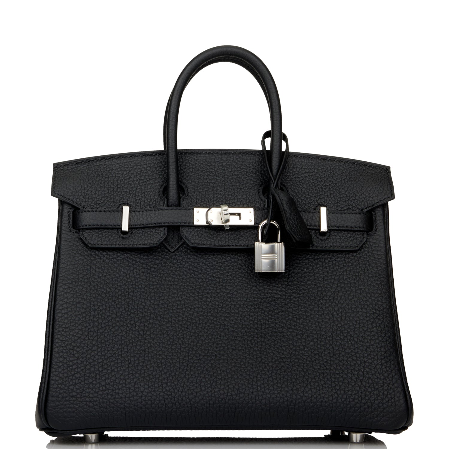Hermes Birkin Togo Palladium Hardware Handbag Black Travel Bag 39