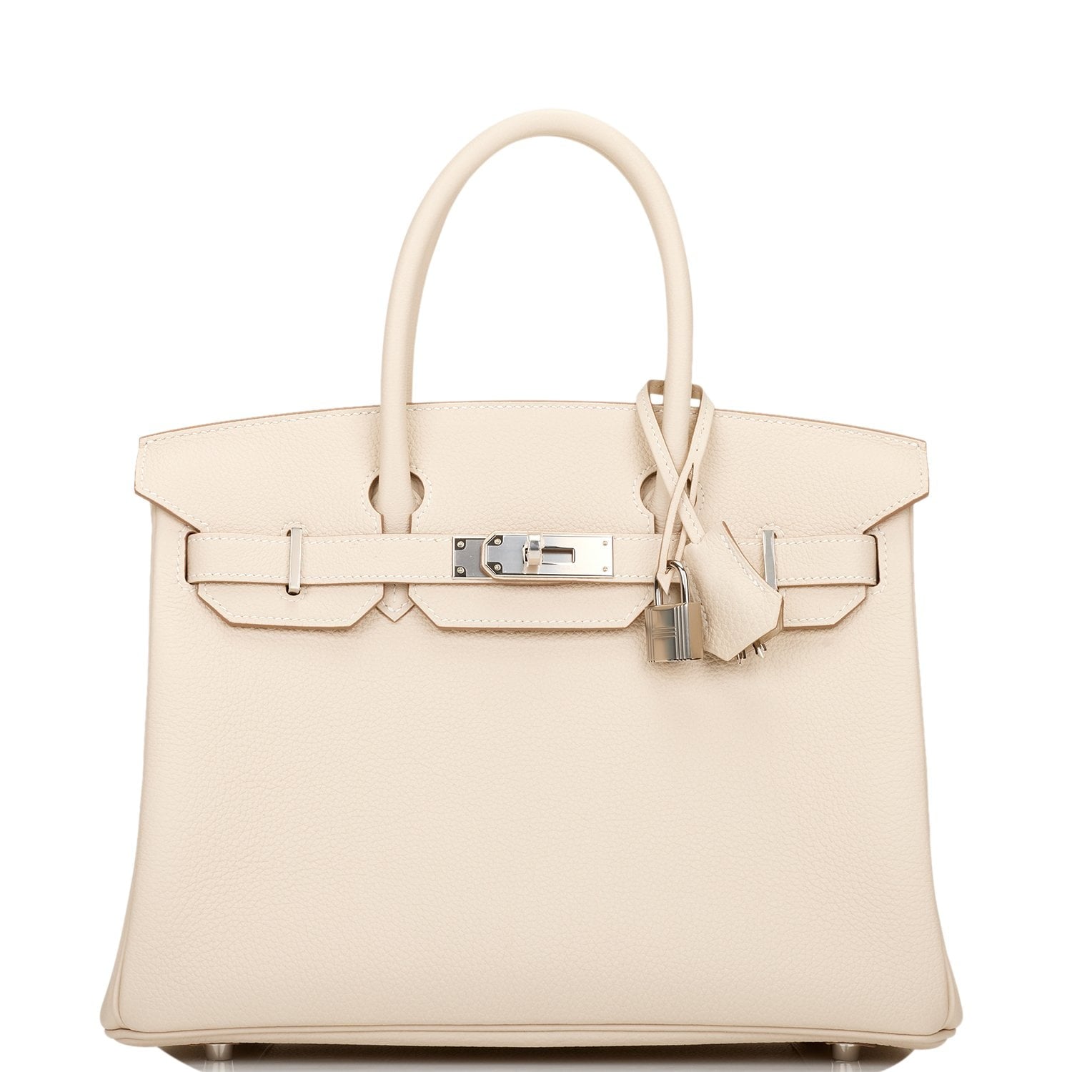 Hermes Birkin Craie Togo Palladium Hardware Handbag Travel Bag Palladium Hardware