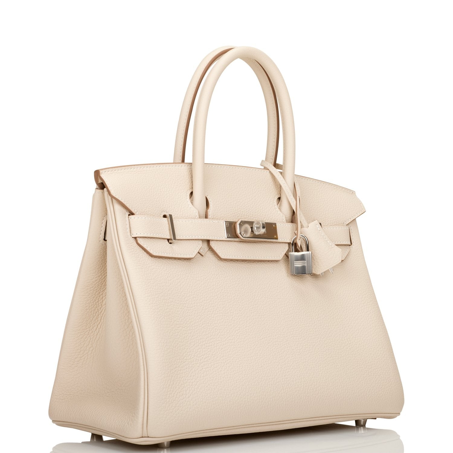 Hermes Birkin Craie Togo Palladium Hardware Handbag Travel Bag Palladium Hardware