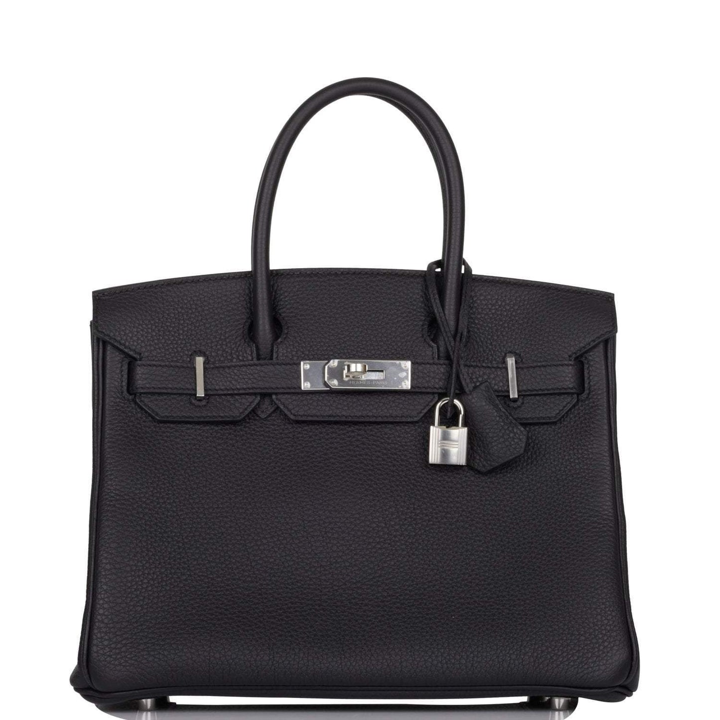 Hermes Birkin Togo Palladium Hardware Handbag Black Travel Bag 25