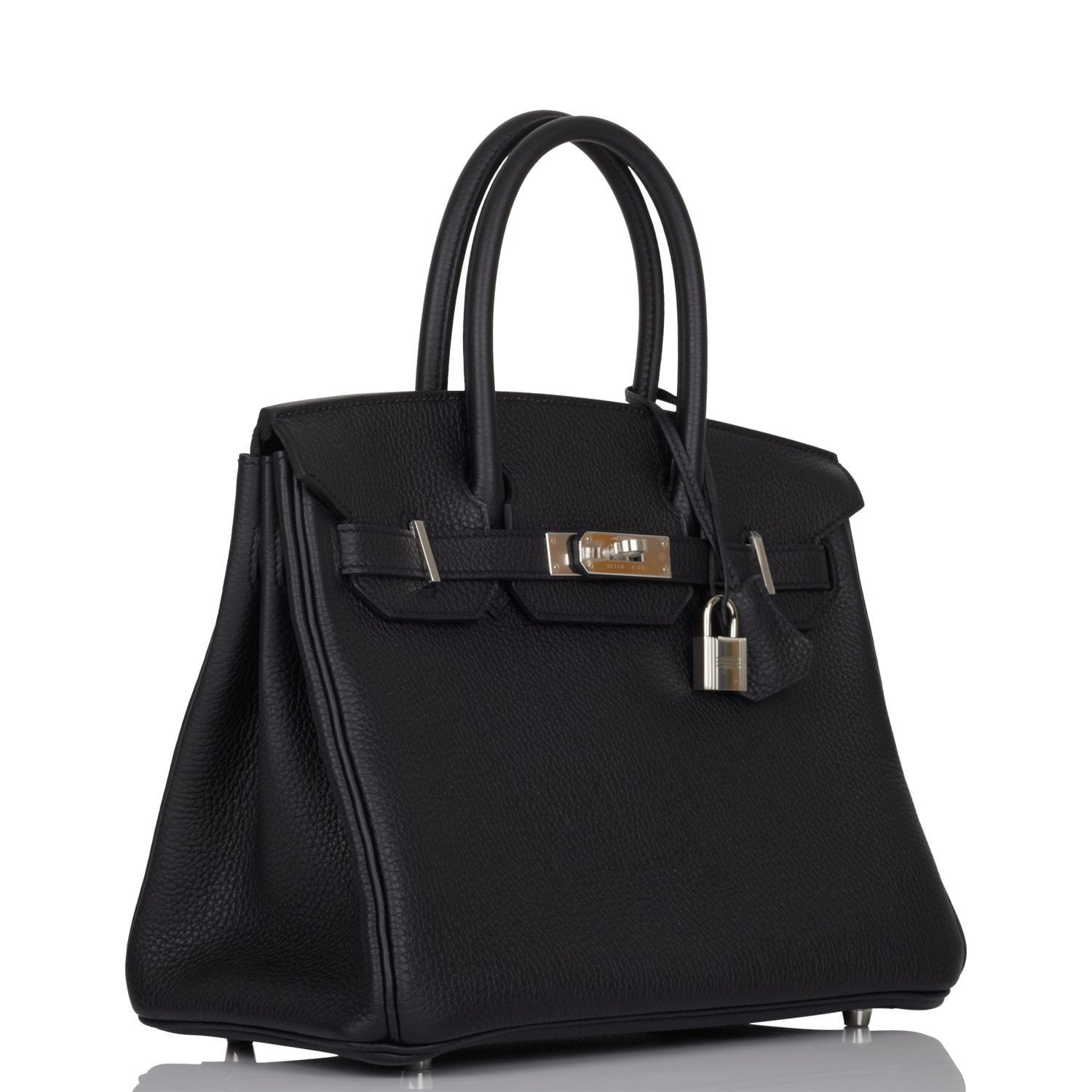 Hermes Birkin Togo Palladium Hardware Handbag Black Travel Bag 24