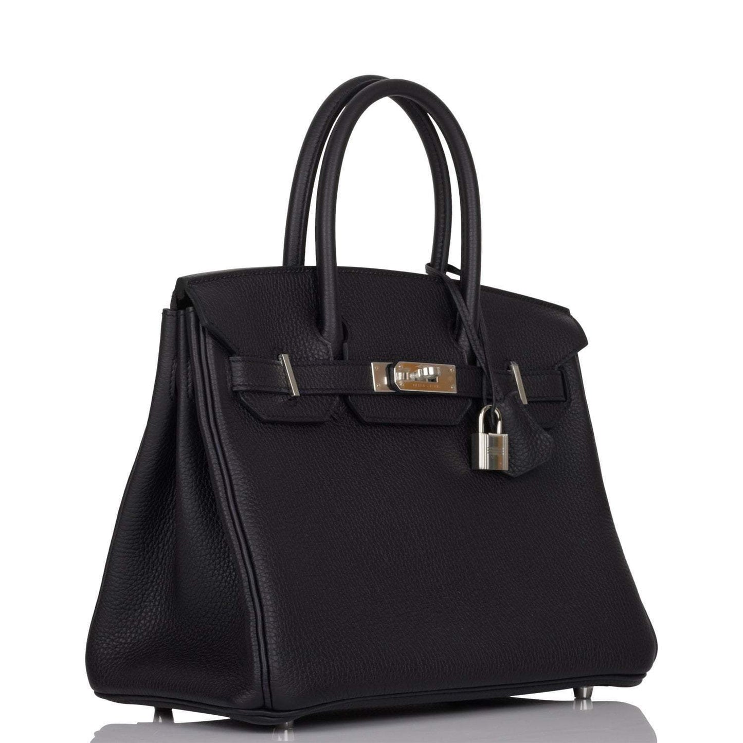 Hermes Birkin Togo Palladium Hardware Handbag Black Travel Bag 26