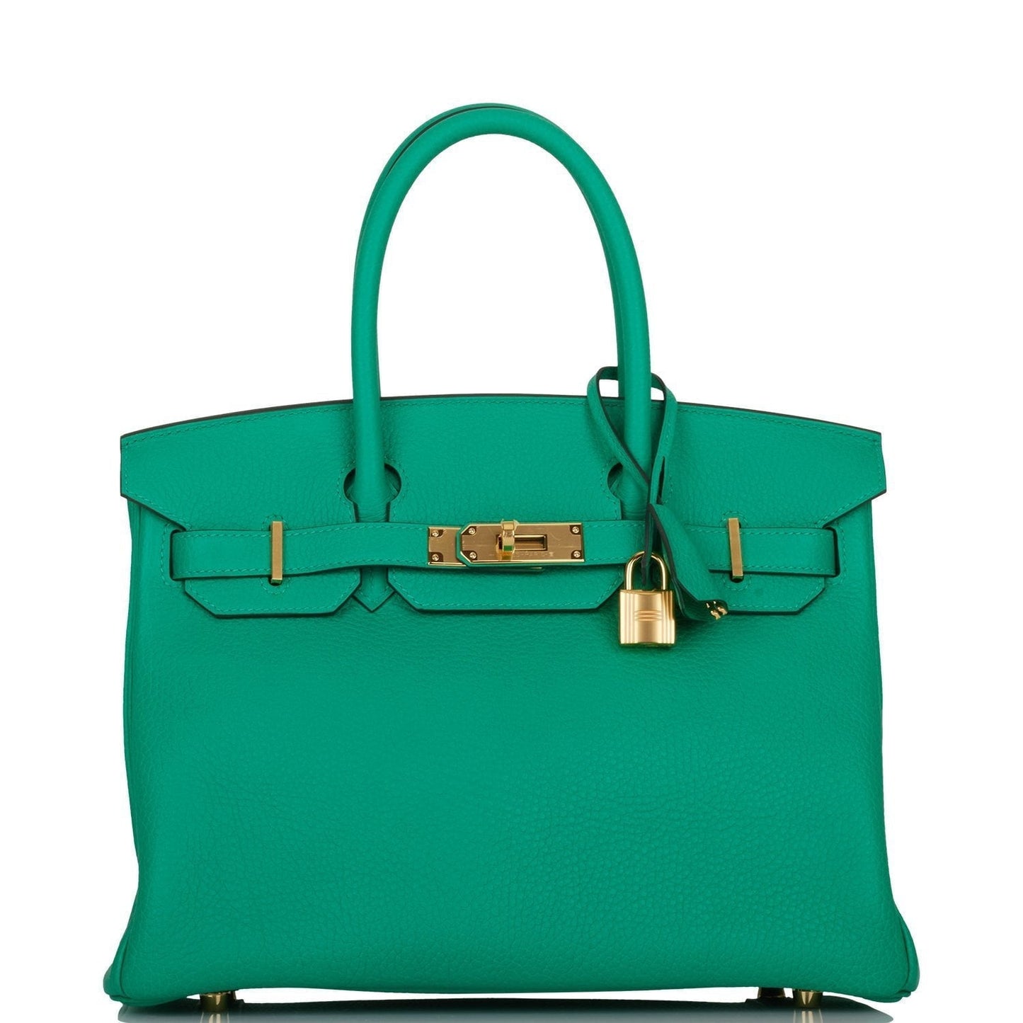 Hermes Birkin Menthe Clemence Hardware Handbag Gold Travel Bag Gold Hardware