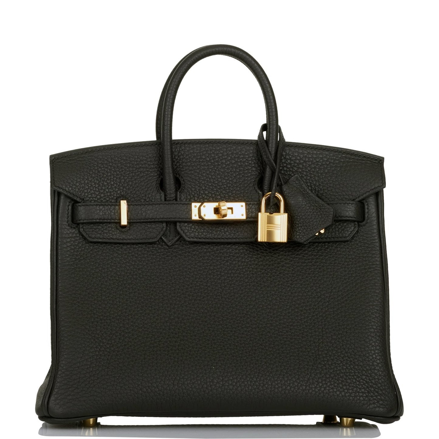 Hermes Birkin Togo Hardware Handbag Black Gold Travel Bag