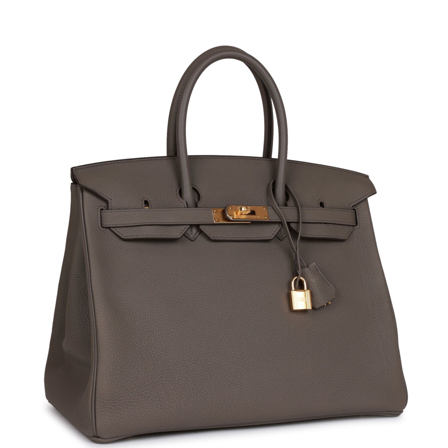 Hermes Birkin Gris Etain Togo Hardware Handbag Gold Travel Bag