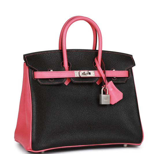 Hermes Special Order Hss Birkin And Rose Azalee Black Travel Bag
