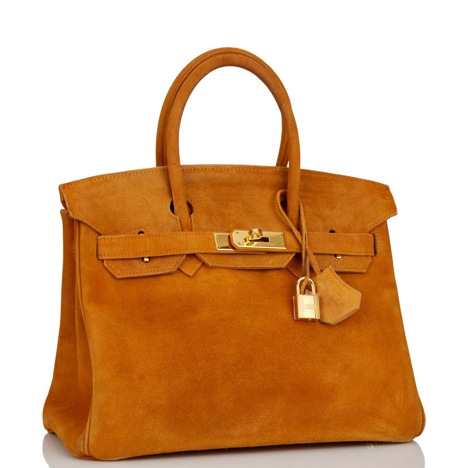 Hermes Birkin Potiron Doblis Hardware Handbag Gold Travel Bag