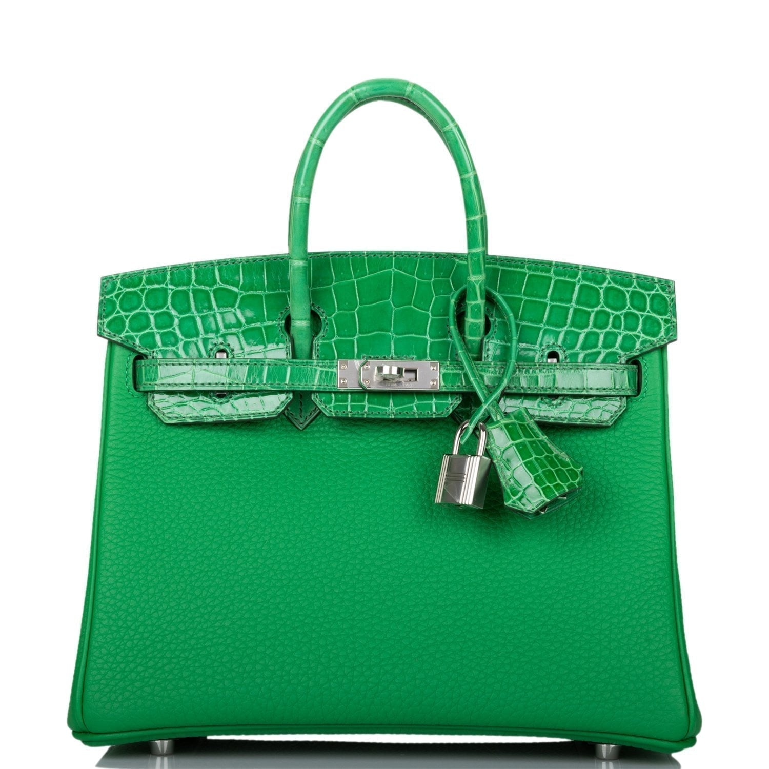 Hermes Birkin Bambou Shiny Alligator And Togo Touch Travel Bag