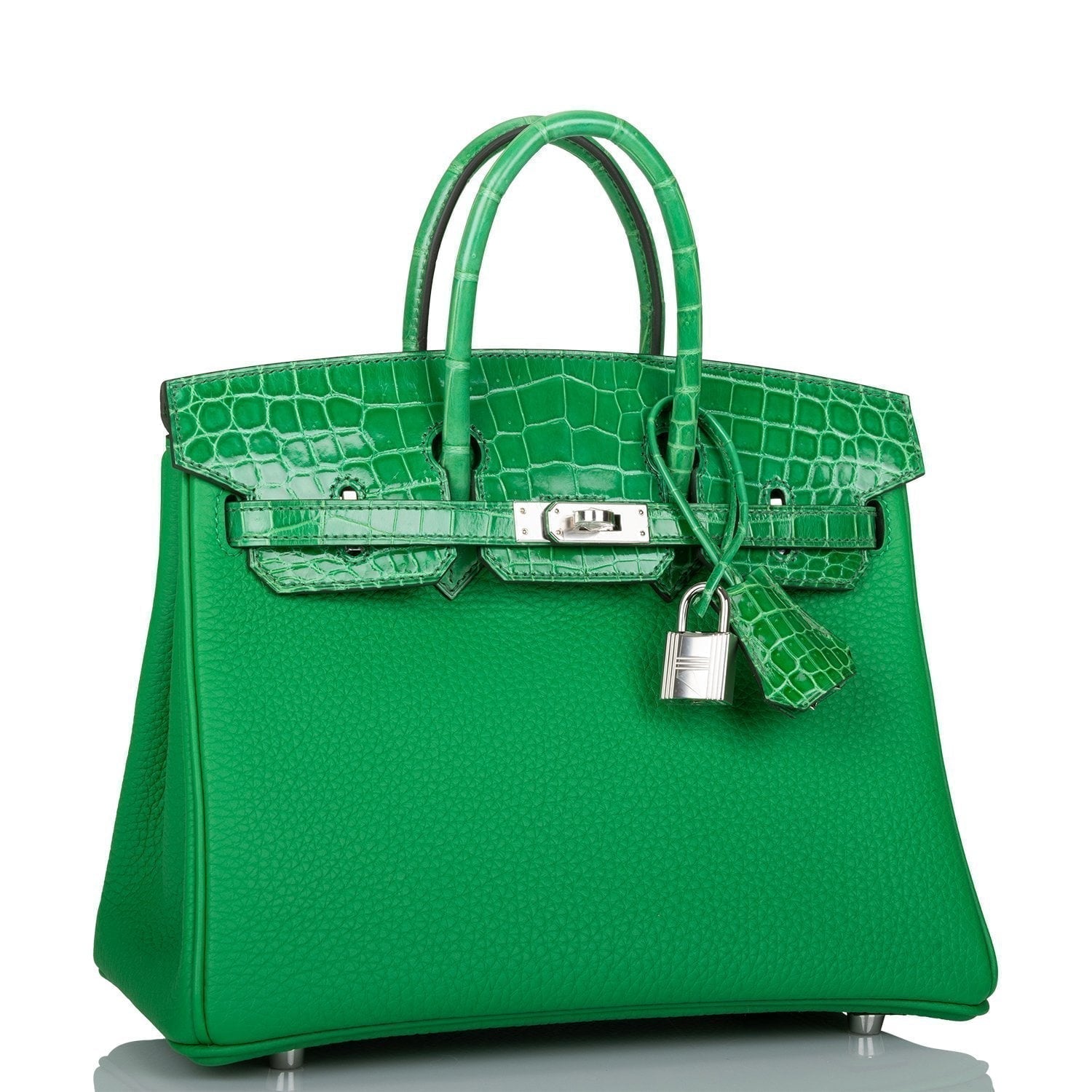 Hermes Birkin Bambou Shiny Alligator And Togo Touch Travel Bag