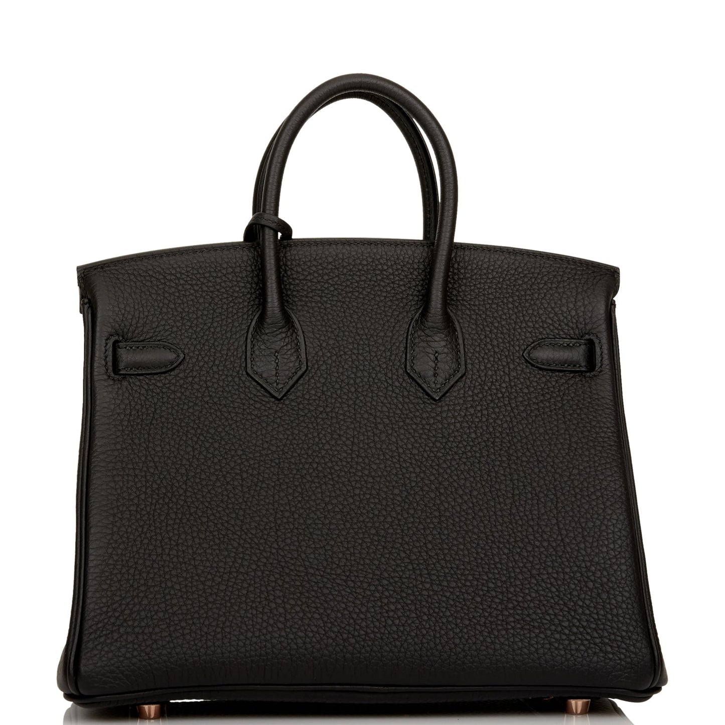 Hermes Birkin Togo Rose Hardware Handbag Black Gold Travel Bag 18