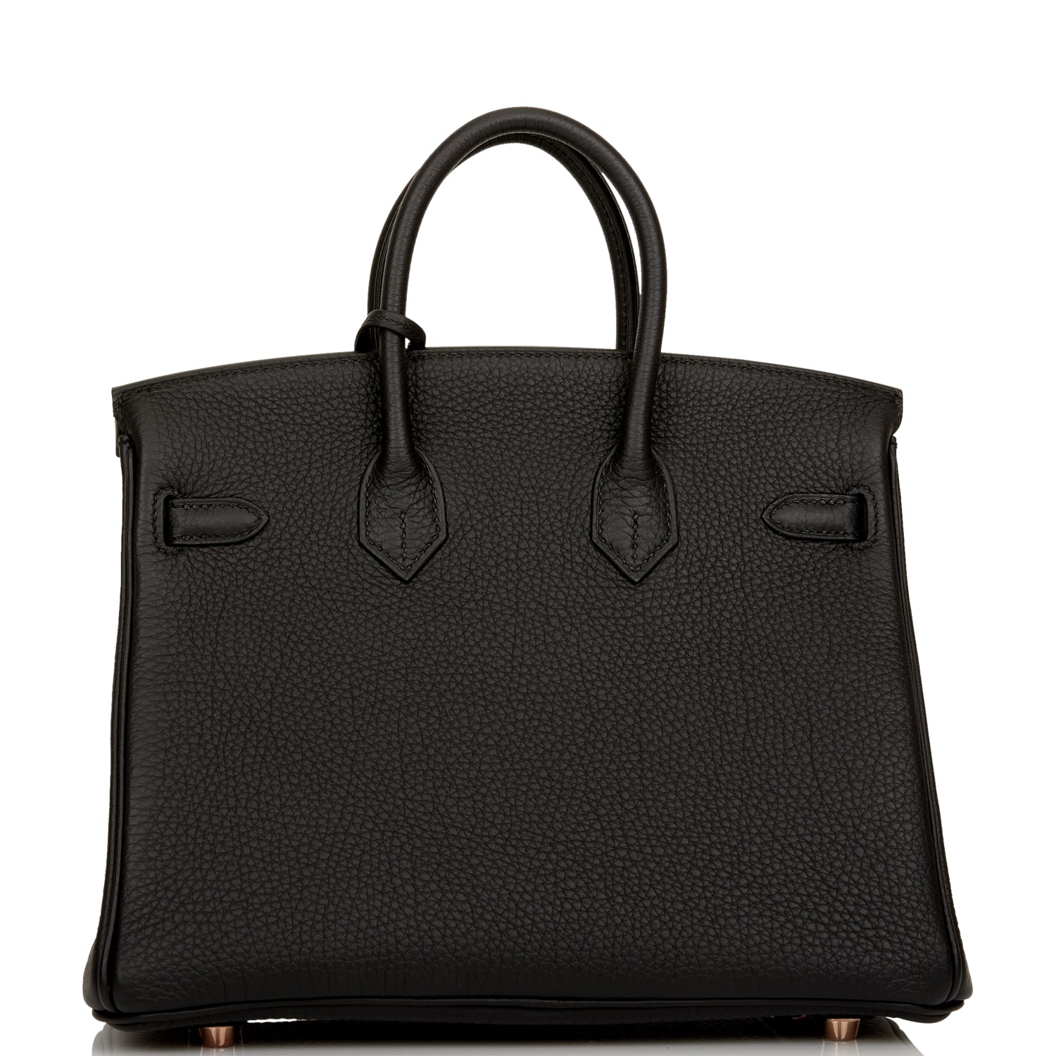 Hermes Birkin Togo Rose Hardware Handbag Black Gold Travel Bag 18