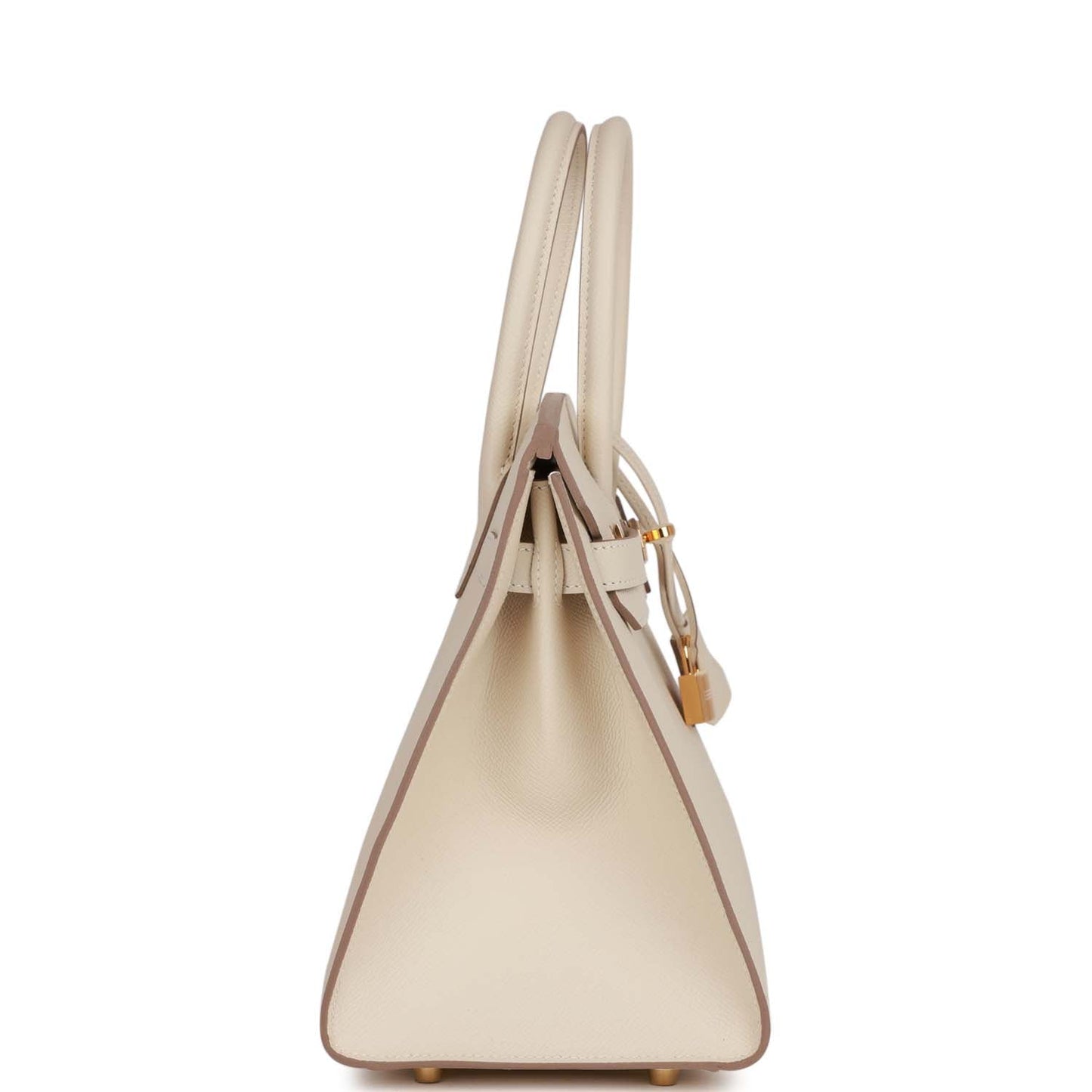 Hermes Birkin Sellier Craie Epsom Hardware Handbag Gold Travel Bag