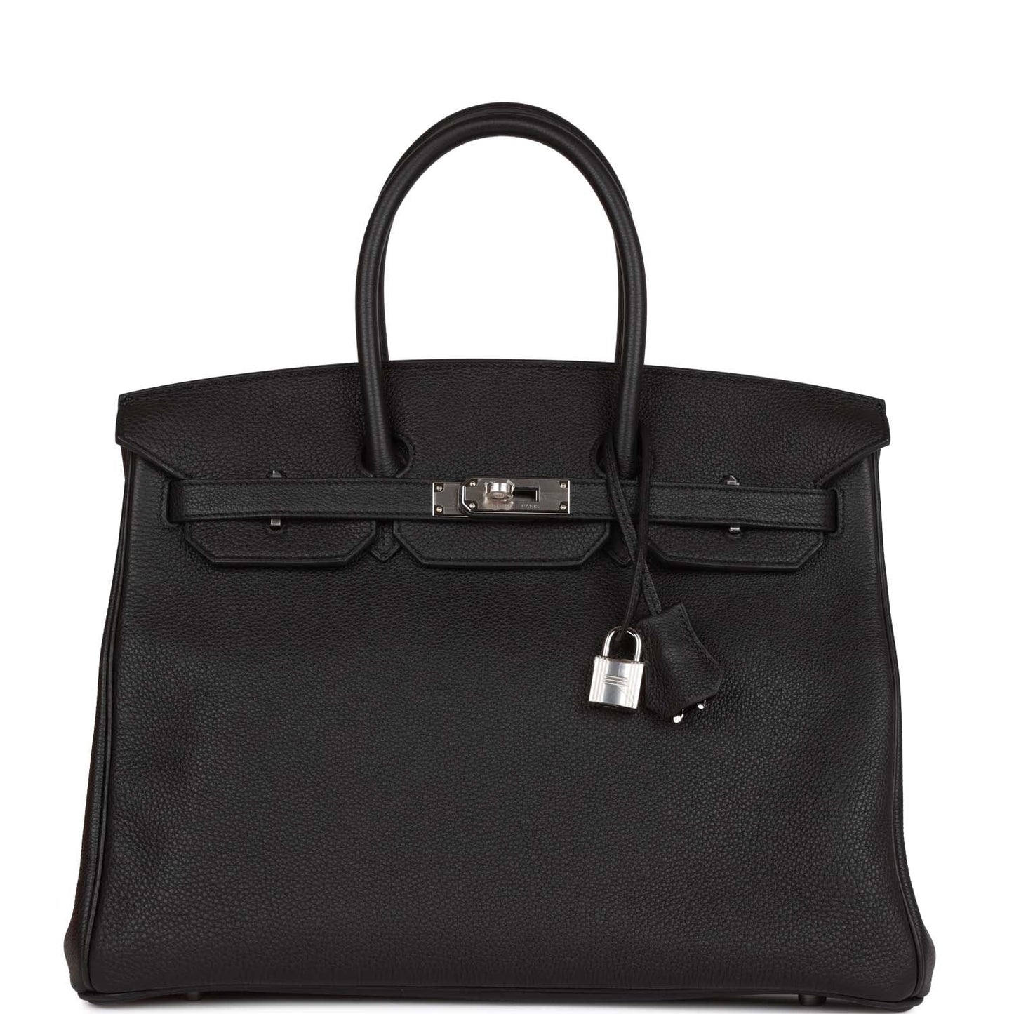 Hermes Birkin Togo Palladium Hardware Handbag Black Travel Bag Hardware 11