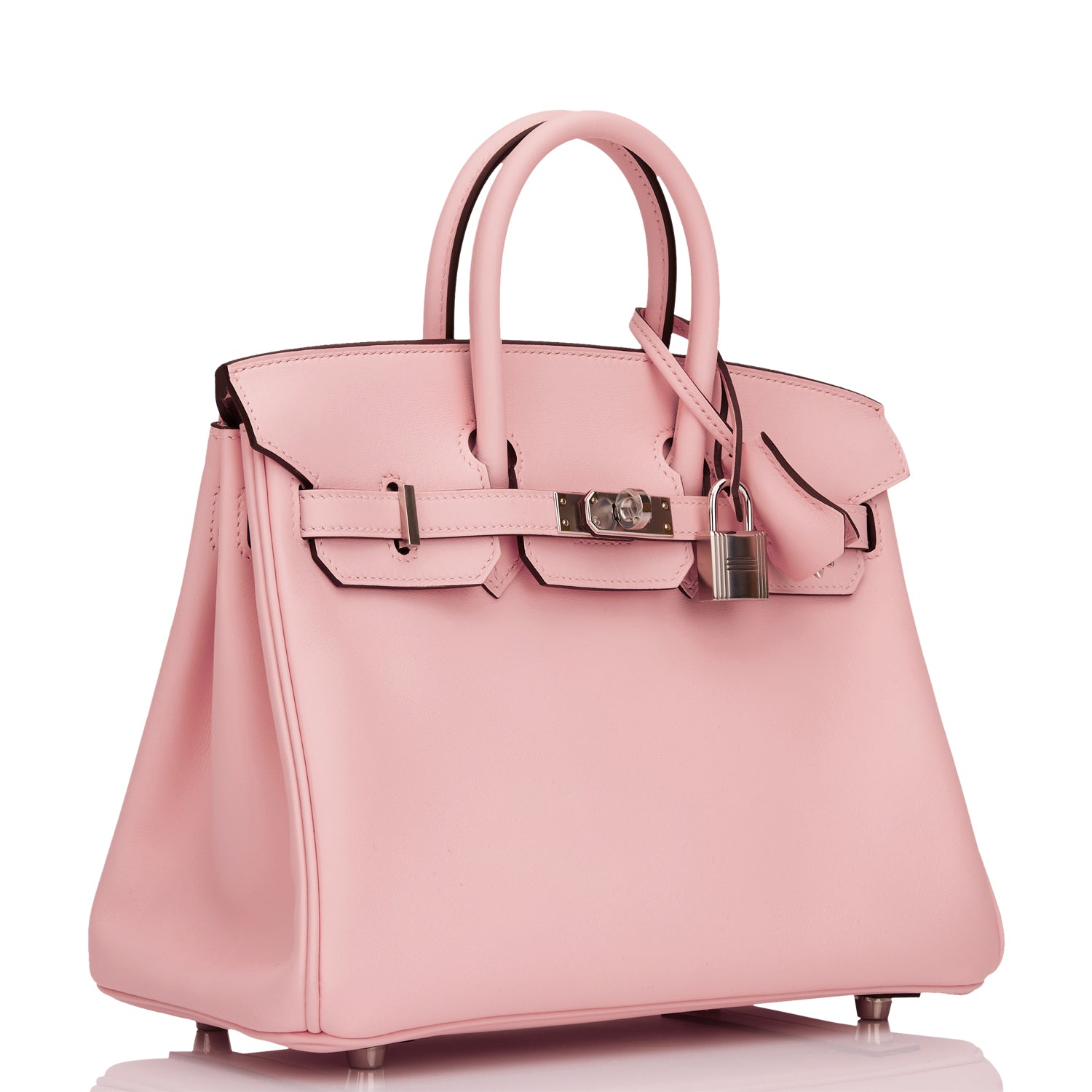 Hermes Birkin Rose Sakura Jonathan Palladium Hardware Handbag Travel Bag