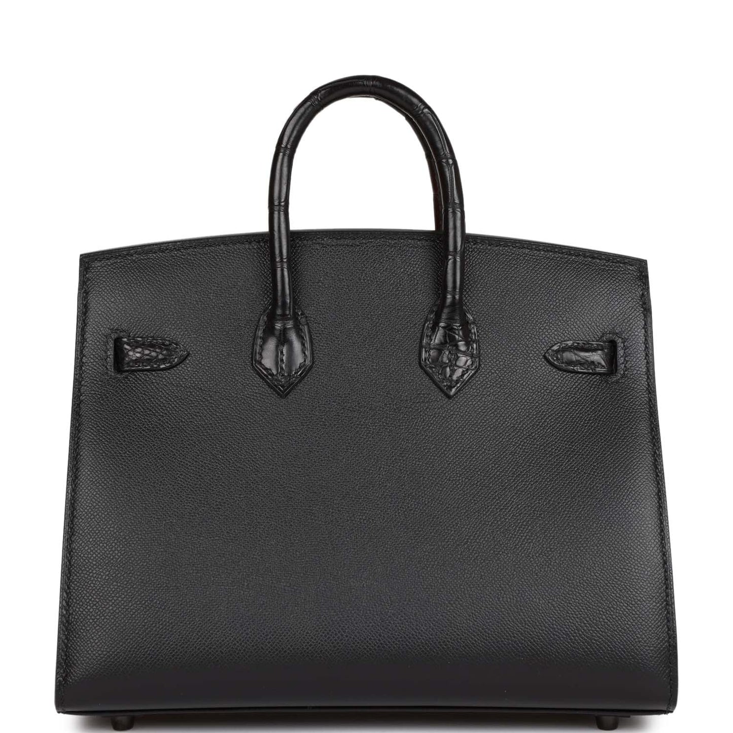 Hermes Sac Faubourg Birkin So Matte Alligator Hardware Black Travel Bag