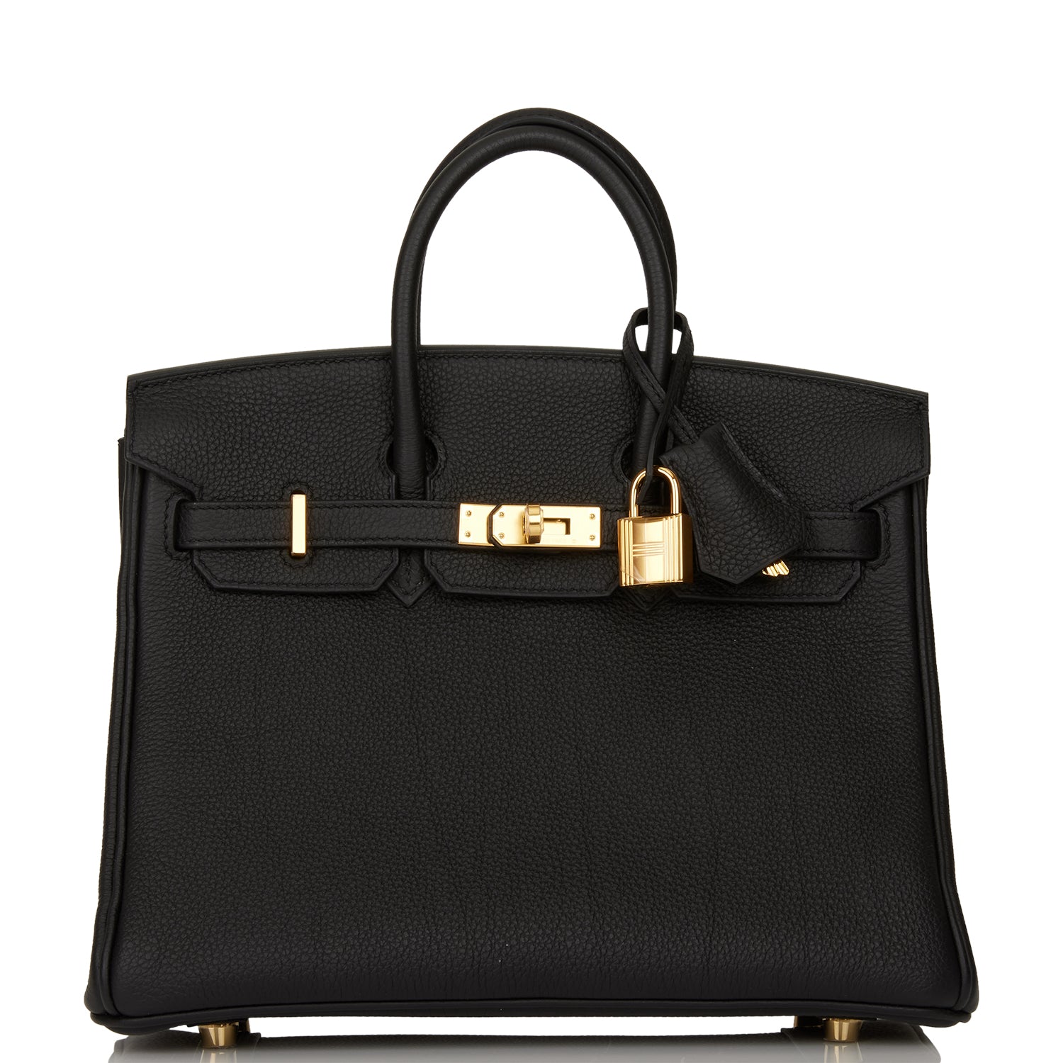 Hermes Birkin Togo Hardware Handbag Black Gold Travel Bag 52
