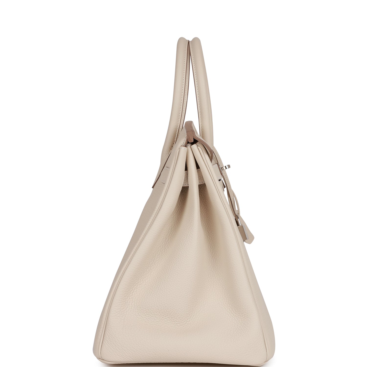 Hermes Birkin Craie Togo Palladium Hardware Handbag Travel Bag Togo Palladium Hardware