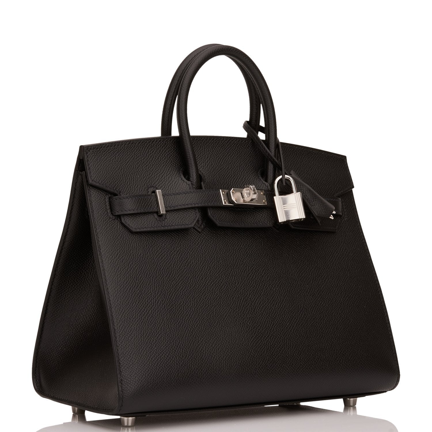 Hermes Birkin Sellier Epsom Palladium Hardware Handbag Black Travel Bag