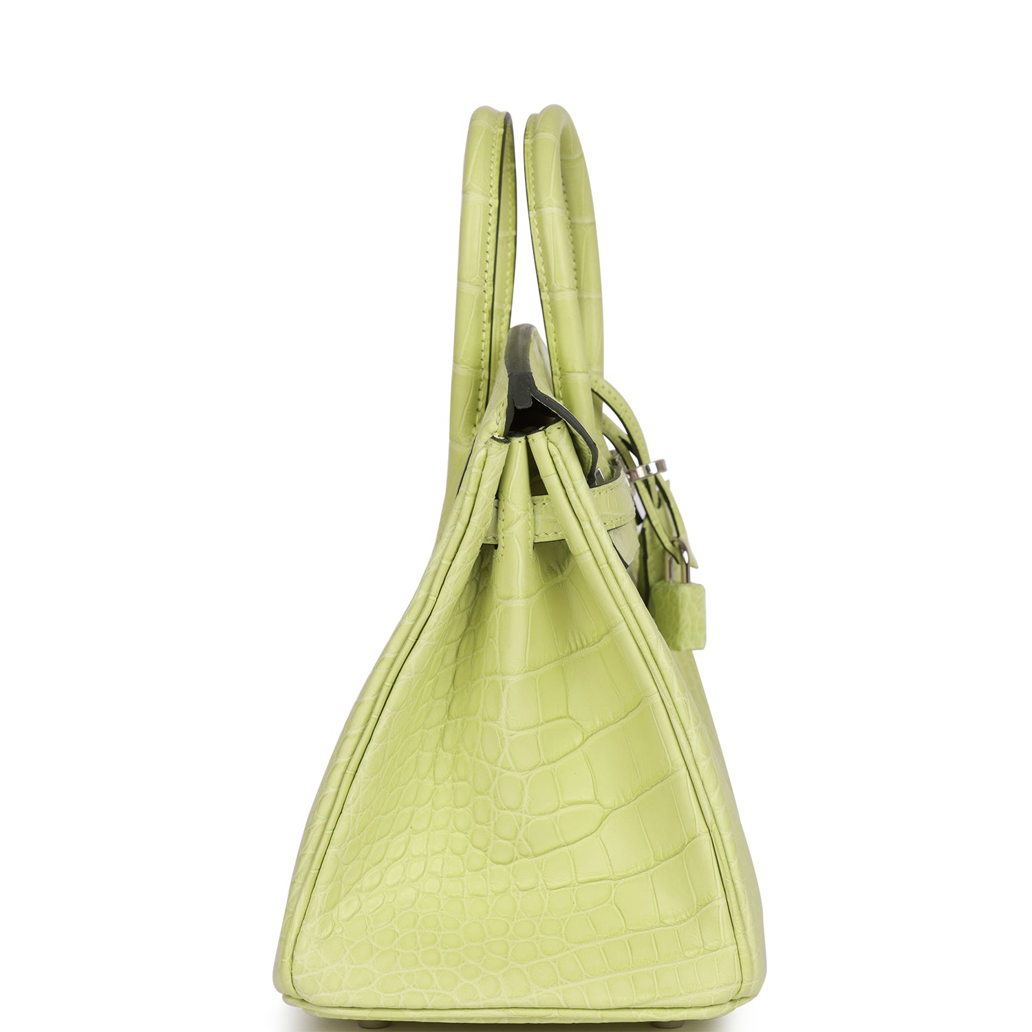 Hermes Birkin Jaune Bourgeon Matte Alligator Palladium Hardware Handbag Travel Bag