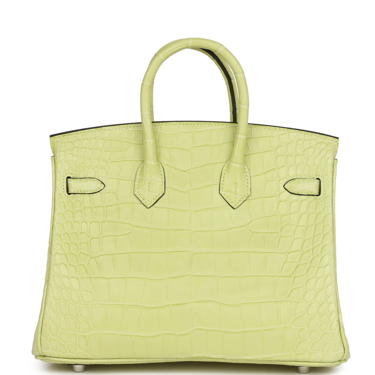 Hermes Birkin Jaune Bourgeon Matte Alligator Palladium Hardware Handbag Travel Bag