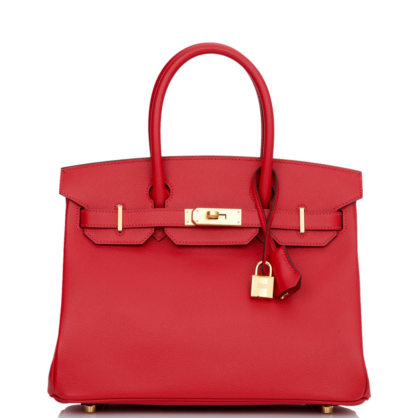 Hermes Birkin Rouge Cas Ue Epsom Hardware Handbag Gold Travel Bag 6