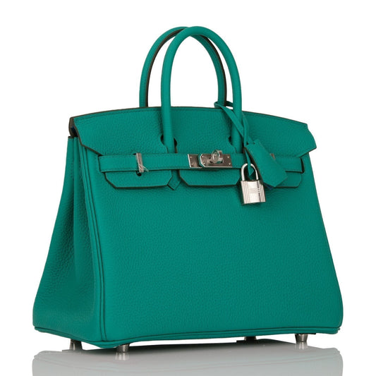 Hermes Birkin Vert Verone Verso Togo Palladium Hardware Travel Bag