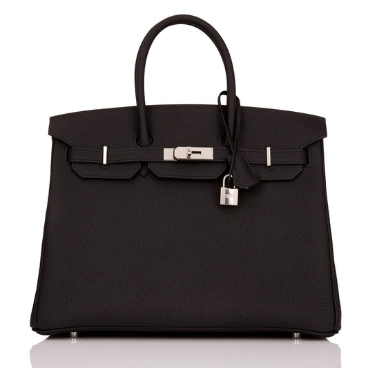 Hermes Birkin Togo Palladium Hardware Handbag Black Travel Bag Hardware 5
