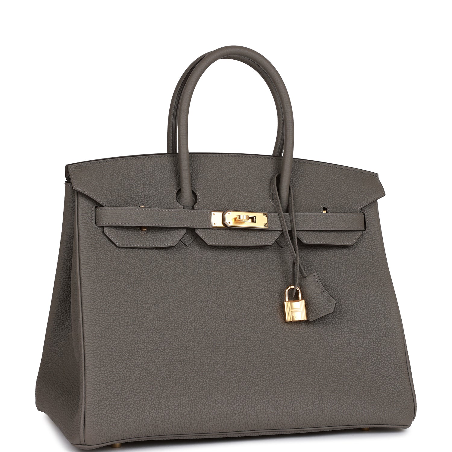 Hermes Birkin Gris Meyer Togo Hardware Handbag Gold Travel Bag Gold Hardware 1