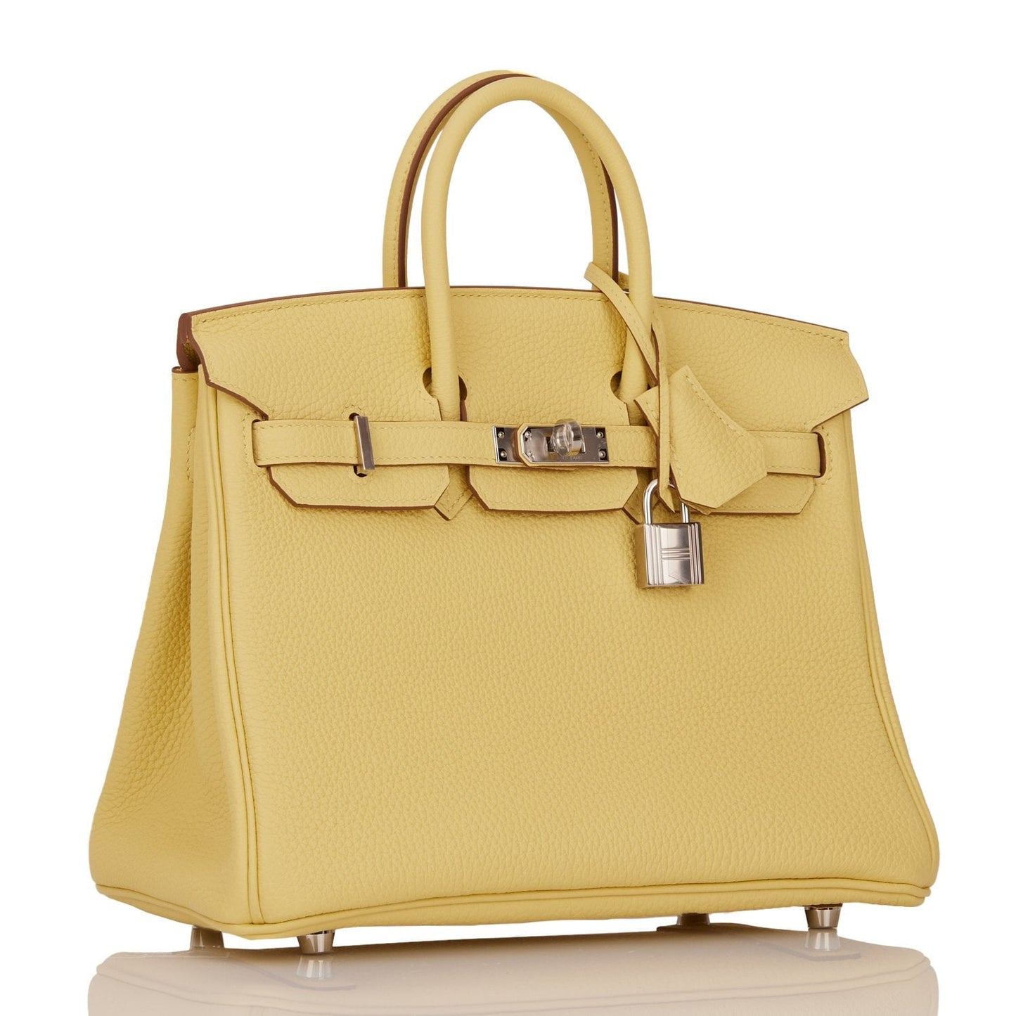 Hermes Birkin Jaune Poussin Togo Palladium Hardware Handbag Travel Bag