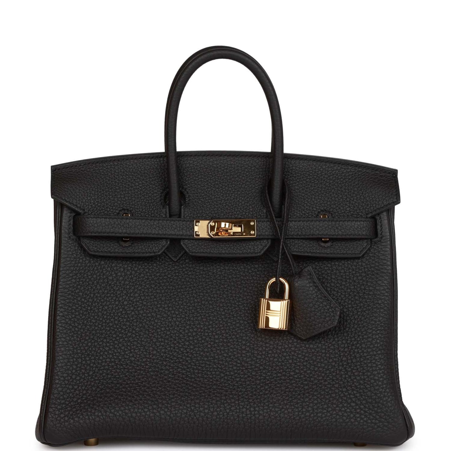 Hermes Birkin Togo Hardware Handbag Black Gold Travel Bag 45