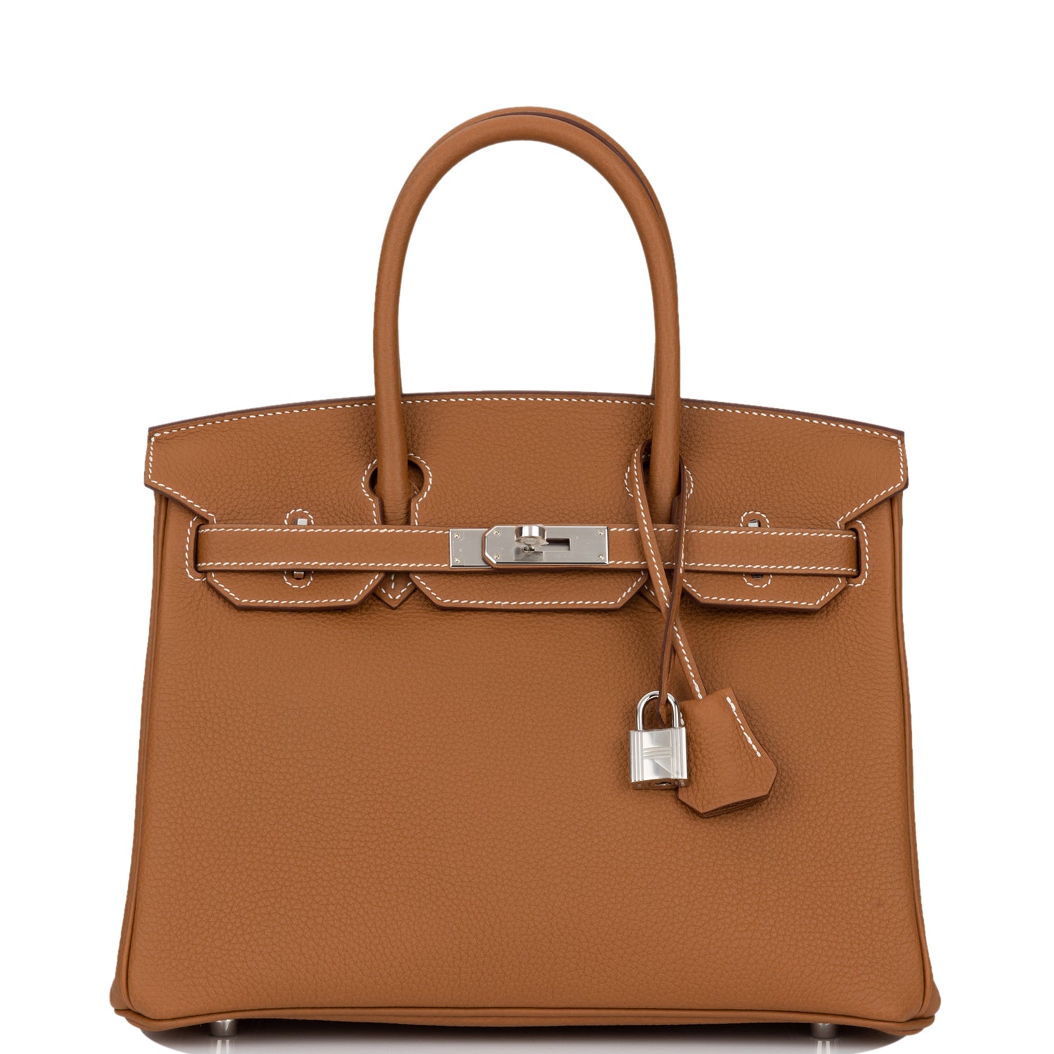 Hermes Birkin Togo Palladium Hardware Handbag Gold Travel Bag 4