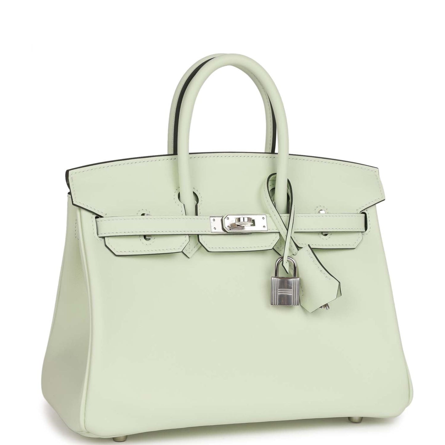 Hermes Birkin Vert Fizz Swift Palladium Hardware Handbag Travel Bag