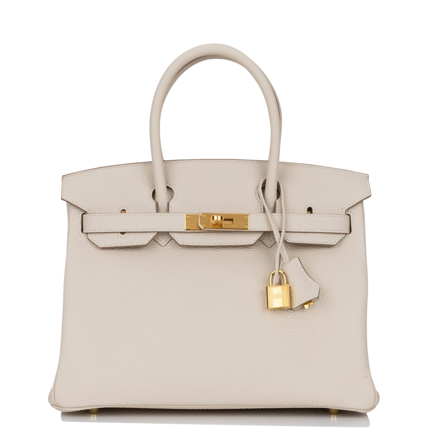 Hermes Birkin Craie Clemence Hardware Handbag Gold Travel Bag