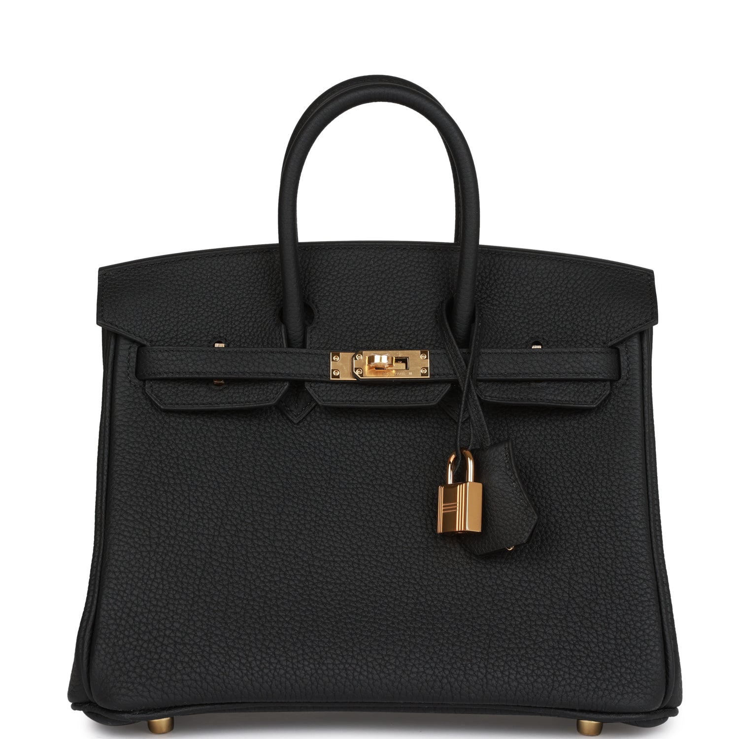 Hermes Birkin Togo Hardware Handbag Black Gold Travel Bag 44