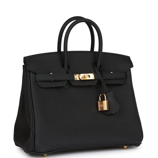 Hermes Birkin Togo Hardware Handbag Black Gold Travel Bag 44