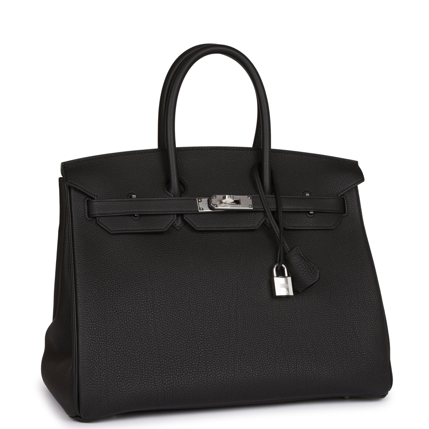 Hermes Birkin Togo Palladium Hardware Handbag Black Travel Bag Hardware 12